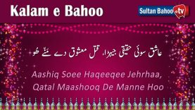 Kalam e Bahoo – Aashiq soee haqeeqee jehrhaa, Qatal maashooq de manne hoo