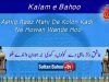 Kalam e Bahoo – Ashiq Raaz Mahi De Kolon Kadi Na Howan Wande Hoo