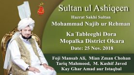Sultan Bahoo TV | Sultan ul Ashiqeen ka Tableeghi Dora Mopalka, District Okara || 25 Nov. 2018